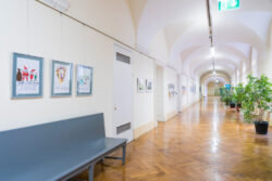 Ausstellungsansicht Zivilcourage von der HIB Liebenau in der Jugendgalerie des Grazer Rathauses